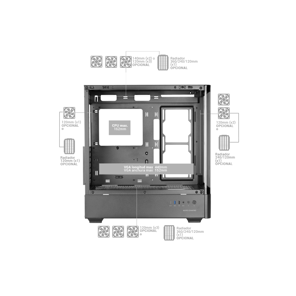 Caja Gaming MC-LCDPRO | Mars Gaming