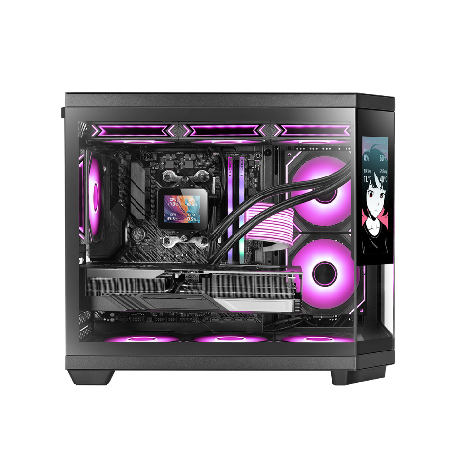 Caja Custom Micro‑ATX MC‑3TCORELCDM | Mars Gaming