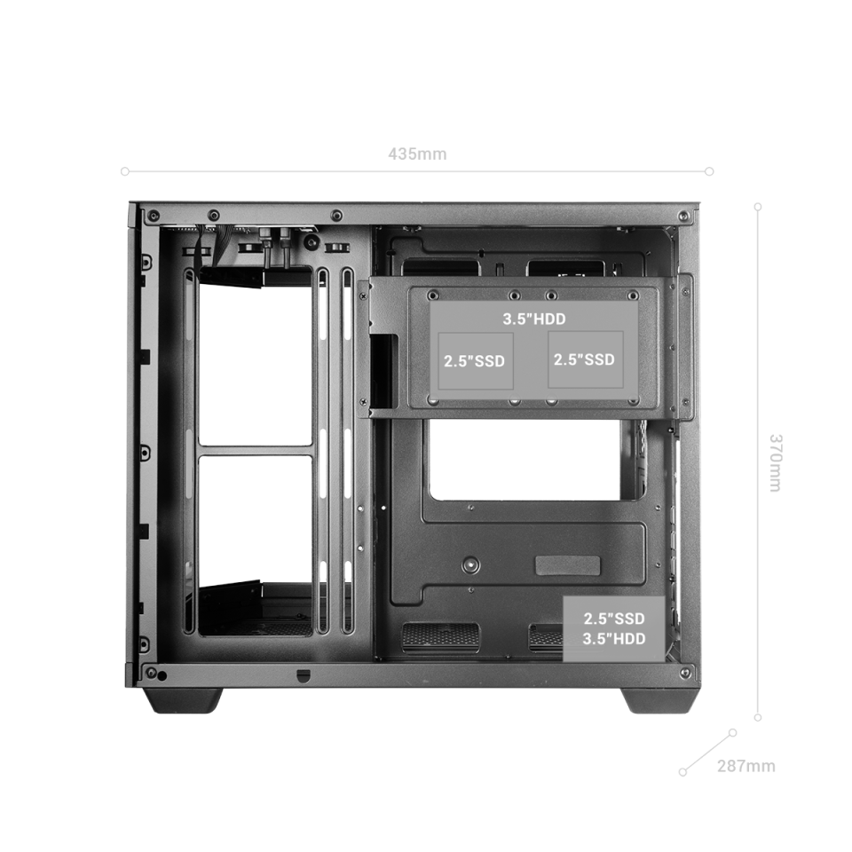 Caja Custom Micro‑ATX MC‑3TCORELCDM | Mars Gaming